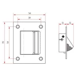 Sabre 13312 Retractable Door Stop - Satin Stainless Steel -Security Door Locks sab ds13312 sss 3