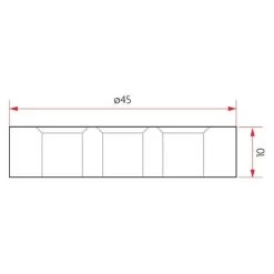 Sabre 290 Door Stop 10mm Spacer - Satin Chrome -Security Door Locks sab ds290 10 sc 2