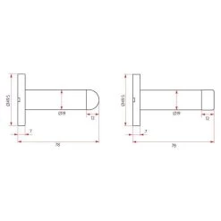 Sabre 500 Door Stop Rose Mount - Satin Stainless Steel -Security Door Locks sab ds500 sss 2