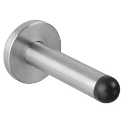 Sabre 510 Extended Door Stop Rose Mount - Satin Stainless Steel -Security Door Locks sab ds510 sss 2