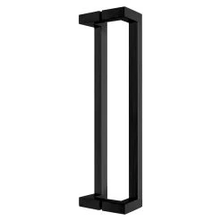 Sabre 1244 Entrance Pull Handle Set - Black - 600mm