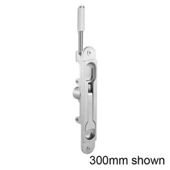 Sabre 600mm Flush Bolt Aluminum - Satin Chrome -Security Door Locks sab fb a 600 ca 2
