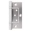 Sabre Fast Fix Metal Frame Hinge - Satin Stainless Steel - 100x70mm -Security Door Locks sab h10070ffm sss 1