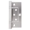 Sabre Fast Fix Timber Frame Hinge - Satin Stainless Steel - 100x70mm -Security Door Locks sab h10070fft sss 1