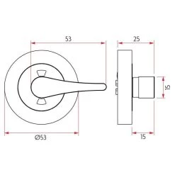 Sabre Indicating Accessible Turn Snib - Satin Stainless Steel - Right Handed -Security Door Locks sab iat r53 rh sss 3