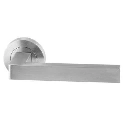 Sabre Lever On 53mm Rose H05 - Satin Stainless Steel