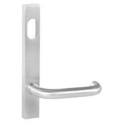 Sabre Narrow Plate External Cylinder & Lever Plate - Satin Stainless Steel