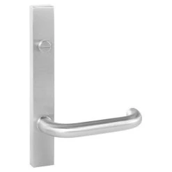 Sabre Narrow Plate External Emergency Turn & Lever Plate - Satin Stainless Steel