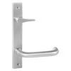 Sabre Narrow Plate Internal Visible Accessible Turn & Lever Plate - Satin Stainless Steel - Left Handed -Security Door Locks sab nss val h01 l ss 1