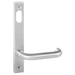 Sabre Narrow Plate Internal Cylinder & Lever Plate - Satin Stainless Steel
