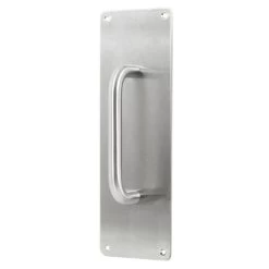 Sabre 300x100mm Pull Plate Visible Fix With 150mm D Pull - Satin Stainless Steel