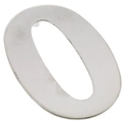 Superior Brass 48910 Numeral 0 - Satin Satinless Steel - 130mm H