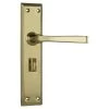 Tradco 0675P Menton Lever On Privacy Long Backplate - Polished Brass -Security Door Locks tha 0675p 1