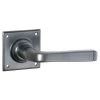 Tradco 0683 Menton Lever On Square Rose - Antique Copper -Security Door Locks tha 0683 1