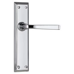 Tradco 0684 Menton Lever On Passage Long Backplate - Chrome Plate