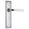 Tradco 0685 Menton Lever On Skeleton Key Long Backplate - Chrome Plate -Security Door Locks tha 0685 1