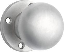 Tradco 0698 Retro Fit Mortice Knob On Round Rose - Satin Chrome