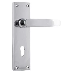 Tradco 0868 Balmoral Lever On Skeleton Key Long Backplate - Chrome Plate