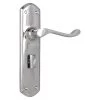 Tradco 0890P Windsor Lever On Privacy Long Backplate - Chrome Plate