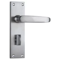 Tradco 0977P Balmoral Lever On Privacy Long Backplate - Satin Chrome