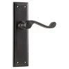 Tradco 1014 Milton Lever On Passage Long Backplate - Antique Copper -Security Door Locks tha 1014 1