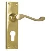 Tradco 1037E Victorian Lever On Euro Cylinder Hole Long Backplate - Polished Brass 1 Tradco 1037E Victorian Lever On Euro Cylinder Hole Long Backplate - Polished Brass -Security Door Locks tha 1037e 1