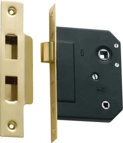 Tradco 1136 Privacy 57mm Backset Mortice Lock - Polished Brass