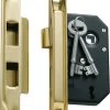 Tradco 1138 3 Lever 44mm Backset Rebated Mortice Lock - Polished Brass