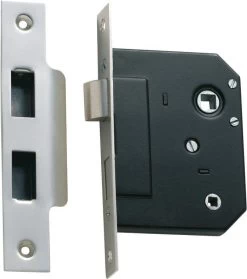 Tradco 1143 Privacy 57mm Backset Mortice Lock - Satin Chrome
