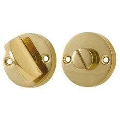 Tradco 1157 Privacy Turn On Round Rose - Polished Brass