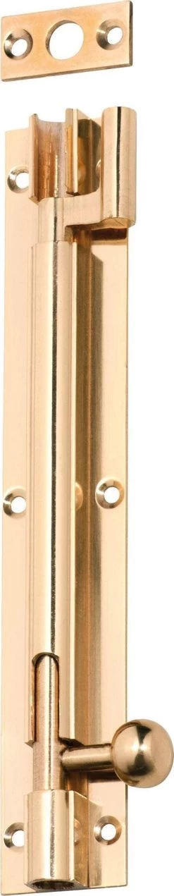 Tradco 1346 - Off Set Barrel Bolt - Polished Brass - 150mm
