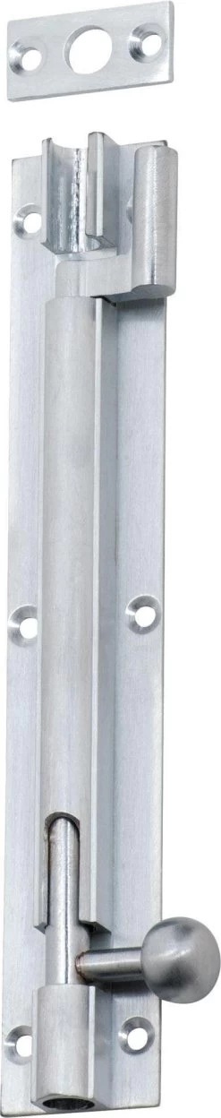 Tradco 1349 - Off Set Barrel Bolt - Satin Chrome - 150mm