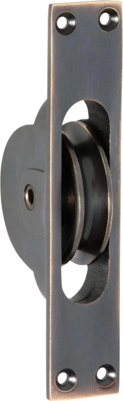 Tradco 1681 Sash Window Pulley - Antique Copper