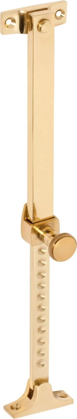Tradco 1702 Casement Window Telescopic Stay Screw Down - Polished Brass - 200mm