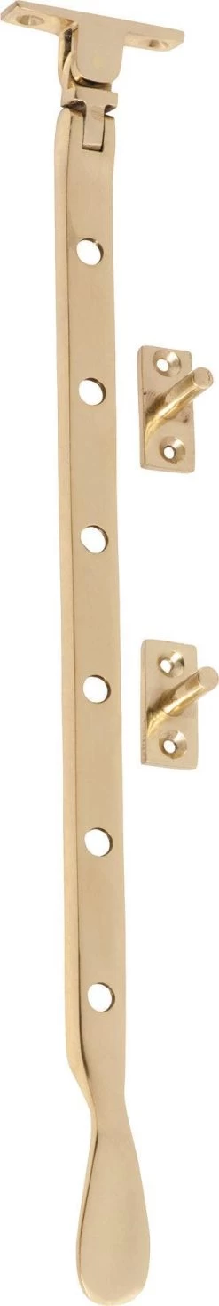 Tradco 1708 Casement Window Stay - Polished Brass - 300mm