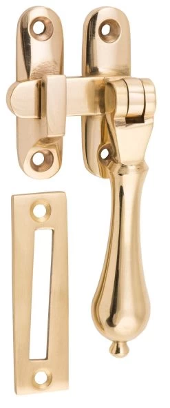 Tradco 1731 Casement Window Tear Drop Longthrow Fastener - Polished Brass