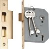 Tradco 2143 5 Lever High Security 57mm Backset Mortice Lock - Polished Brass -Security Door Locks tha 2143 1