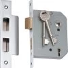 Tradco 2167 5 Lever High Security 57mm Backset Mortice Lock - Chrome Plate -Security Door Locks tha 2167 1