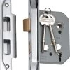 Tradco 2171 5 Lever High Security 57mm Backset Rebated Mortice Lock - Chrome Plate