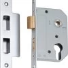 Tradco 2176 Euro High Security 46mm Backset Mortice Lock - Satin Chrome -Security Door Locks tha 2176 1