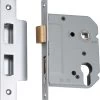Tradco 2177 Euro High Security 57mm Backset Mortice Lock - Satin Chrome -Security Door Locks tha 2177 1