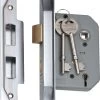 Tradco 2179 5 Lever High Security 57mm Backset Rebated Mortice Lock - Satin Chrome -Security Door Locks tha 2179 1
