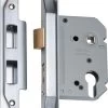 Tradco 2181 Euro High Security 57mm Backset Rebated Mortice Lock - Satin Chrome