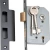 Tradco 2182 5 Lever High Security 46mm Backset Mortice Lock - Matte Black