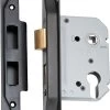 Tradco 2189 Euro High Security 57mm Backset Rebated Mortice Lock - Matte Black