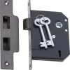 Tradco 2201 3 Lever 57mm Backset Mortice Lock - Antique Brass -Security Door Locks tha 2201 1