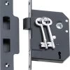 Tradco 2261 3 Lever 57mm Backset Mortice Lock - Matte Black -Security Door Locks tha 2261 1
