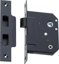 Tradco 2263 Privacy 57mm Backset Mortice Lock - Matte Black