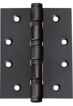 Tradco 2968 Ball Bearing Fixed Pin Butt Hinge - Matte Black - 100x75x3mm