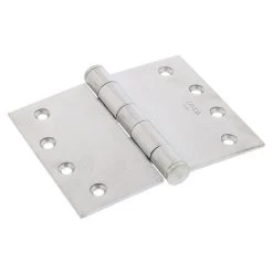 Zanda Fixed Pin Wide Throw Butt Hinge - Satin Stainless Steel - 100x125x3.2mm